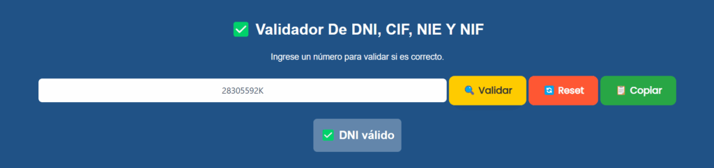 Validador DNI, CIF, NIE, NIF online 2025: Verifica ahora 2 Validador DNI